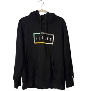 Hurley Black Hoodie | Size Large